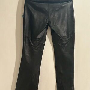 Castle Core Dark Fairy Mob wife Biker Indie Wilson Black Leather‎ Pants Sz 2